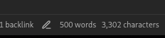 word count of this note in obsidian
